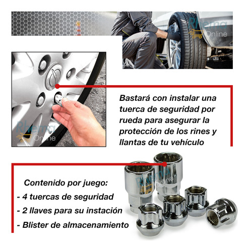 Birlos Tuercas Seguridad Dodge Caravan Todas Generaciones Foto 3