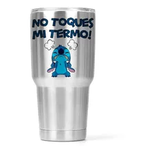 Termo Viajero Metálico 0.9 L Stitch No Toques Mi Termo 