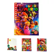 Cartilla Libro Para Pintar Colorear Super Mario Bros