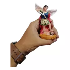 San Miguel Arcangel, 13cm, Resina, Pequeño, Chico, Mini
