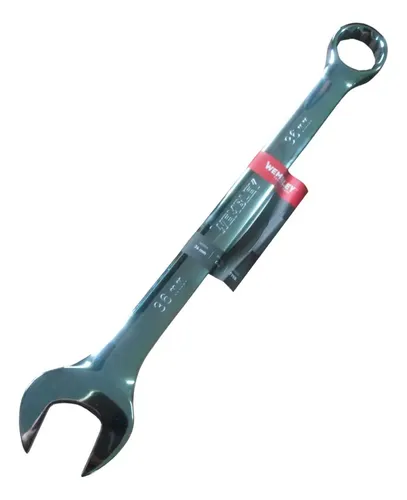 Llave Combinada Cromada Wembley Profesional 36mm Cr-v 7955 Color Gris