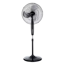 Ventilador De Pie Peabody Negro Con 3 Palas Color Plateado D