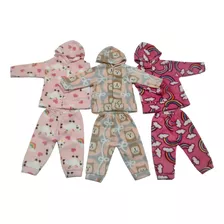 Conjunto Soft Inverno Para Bebê Com Capuz