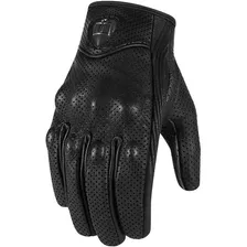 Guantes Moto Icon Pursuit Cuero Perforado Proteccion