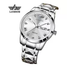 Reloj Con Calendario De Diamantes De Lujo Lamsom Quartz