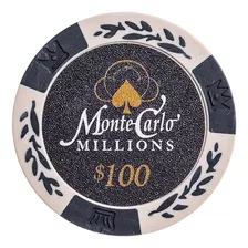 Fichas 14 Grs Clay Lote C 25 Modelo Monte Carlo Millions 100