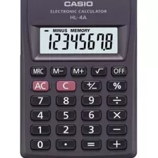 Calculadora Casio Básica Ultraportátil 8dígitos Hl4a Preta