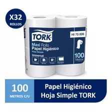 Papel Higiénico Tork 100 M. Simple Hoja Universal 32 Rollos