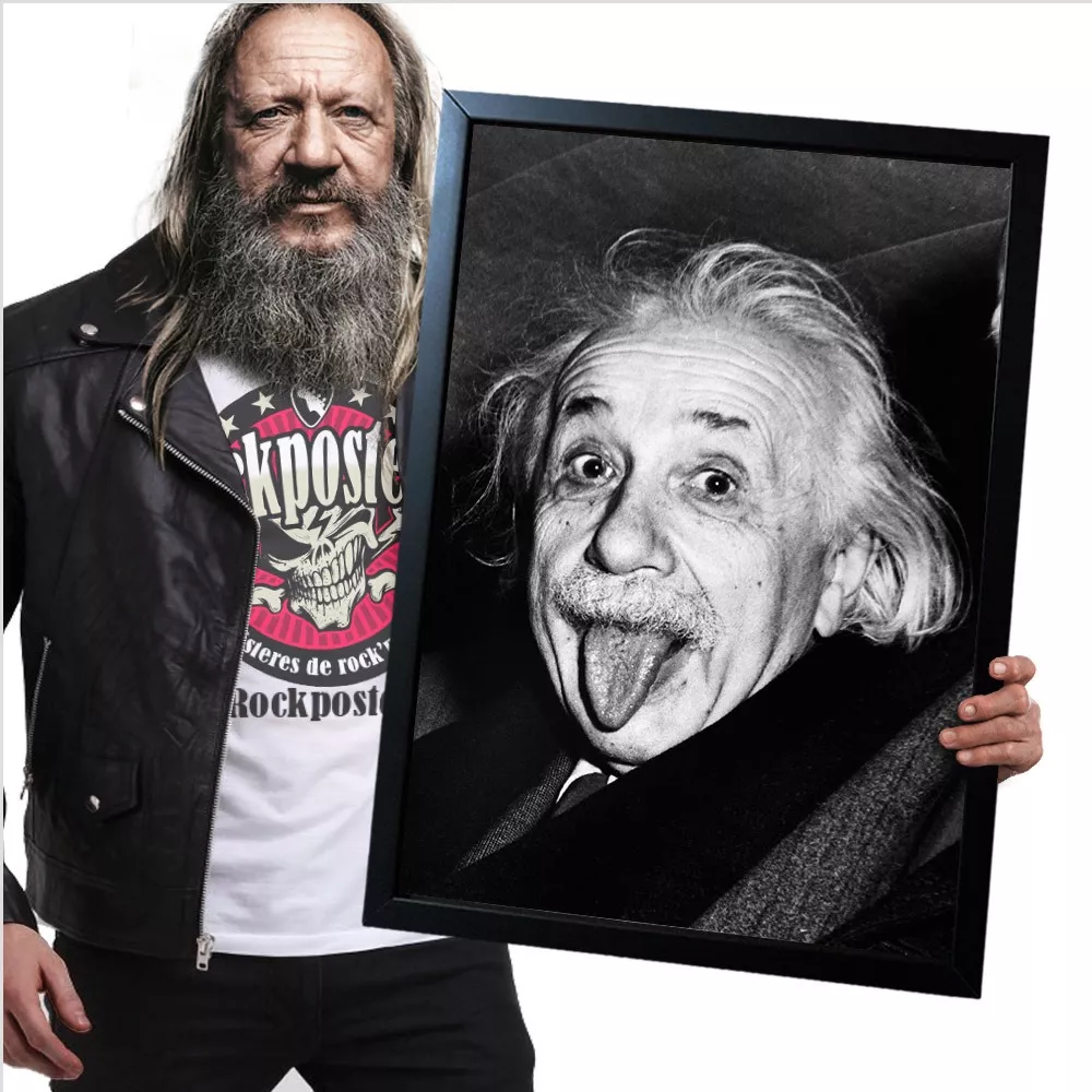 Poster Quadro Com Moldura Albert Einstein 06 A2 60x42cm
