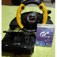 Volante, Palanca Y Pedal+ Un Juego De Carrera. Todo Para Ps3