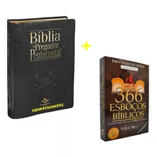 Bíblia Do Pregador Pentecostal + Livro 366 Esboços Bíblicos, De Pr. Erivaldo De Jesus. Editora Sbb / Adib, Capa Mole Em Português