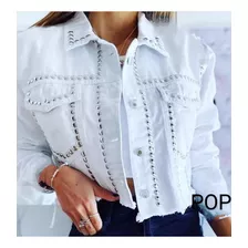 Campera Jeans Tachas