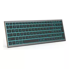 Teclado Inalambrico Bluetooth Recargable - Gris Espacial