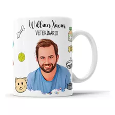 Caneca Com Caricatura Personalizada De Profissões - 325ml