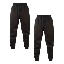 Combo 2 Calças Moletom Jogger Masculina Grossa Flanelada Fit