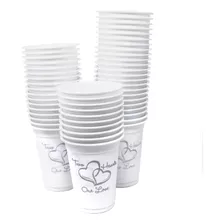 Vasos Desechables De Plastico Blancos Para Boda 50pzs 454 Ml