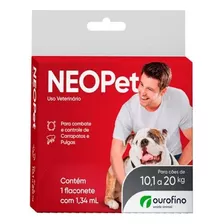 Antipulgas E Carrapatos Neopet Caes 10,1kg A 20kg 1,34ml