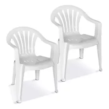 2 Sillones Verona Grandes Colombraro Silla Plástica Apilable