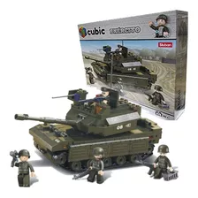 Blocos De Montar Tanque De Guerra 312 Peças Multikids