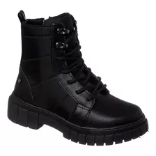 Bota Coturno Infantil Feminina Ortopé Glam Boot Preta