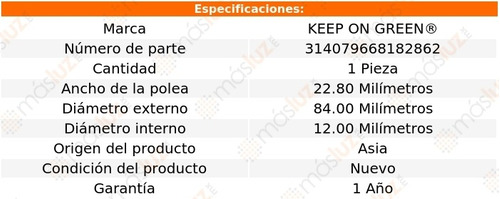 Polea 84.00 Mm Infiniti Q45 8 Cil 4.5l 02/06 Kg Foto 3