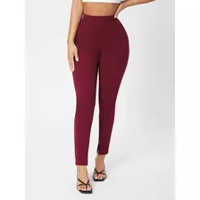 Pantalón Polar Leggins Mujer Tiro Alto Elásticado Casual