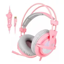 Audífonos Gamer Sades A6 Rosado 