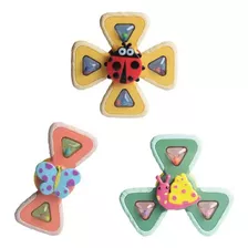 Pack De 3 Spinner Giratorio Para Bebes Juguete Sensorial