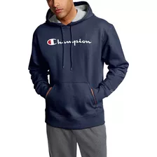 Hoodie Sudadera Champion Original Hombre Deportiva Azul