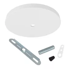 Kit Canopla De Teto P/ Pendente Lustre E Luminárias M625 Cor Branco