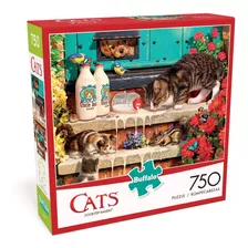 Quebra Cabeça Importado Buffalo Cats Doorstep Raiders 750 Pc