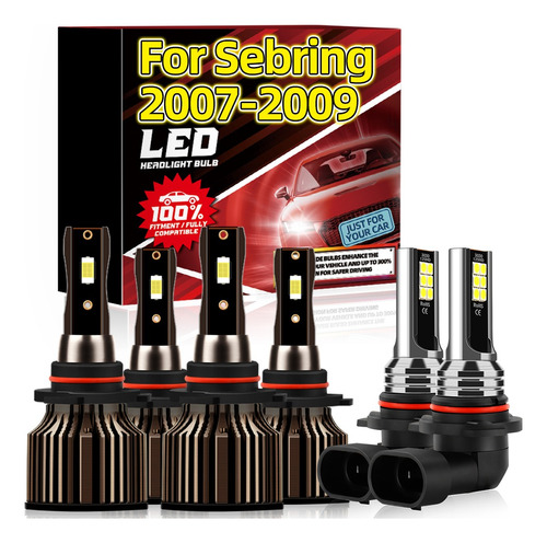 Foto de Kit De Bombillas Led Hi/lo+antiniebla Para Chrysler Sebring