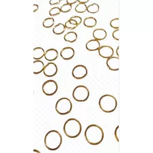 Argolinha Metal Dourado 10mm Pacote Com 100 Unidades 