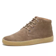 Bota Masculina Couro Camurça Palmilha Gel Confort Free Jump