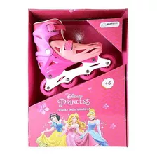 Patins Inline Ajustável Princesas Disney Tamanho 31 A 34