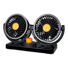 Ventilador Dual Para Carro Auto Interior 360° Cigarrera 