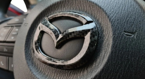 Emblema De Volante Mazda 3 2 6 Cx5 Cx3 Fibra De Carbono Foto 2