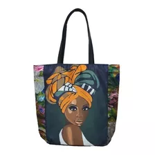 Bolsa Negra Turbante 30 Sacola Ecobag Lateral Floral