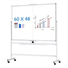 Pizarra Blanca Grande Con Soporte Magnético Sobre Ruedas