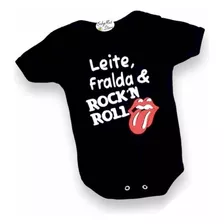 Body Bebe Tematico Rock Leite Fralda Rock Bebe