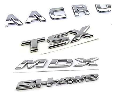 Letras Cromadas Shawd Sh-awd Insignia Emblema Logo Calcoman Foto 2