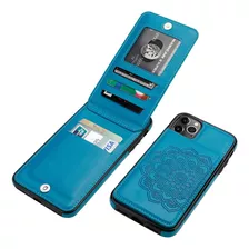 Funda Azul Tipo Billetera Para iPhone 11 Pro Max