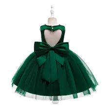 Vestido De Niña De Fiesta Mini-mi Modelo Ernestina Verde