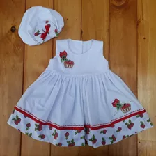 Vestido Bebê Menina Luxo Rn A 12 Meses Roupas Criança