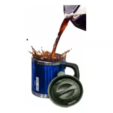 Jarro Térmico De Acero Inoxidable 450cm³ Mug Frio-calor Color Azul Jarro Térmico Con Tapa