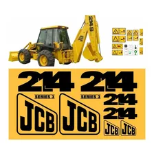 Adesivos Retroescavadeira Compatível Com Jcb 214 + Etiquetas Cor Adesivo Emblema Gráfico 214