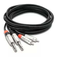 Hosa Cable Stereo Plug Rean Mono 1/4 Ts A Rca Macho (6 Mts)