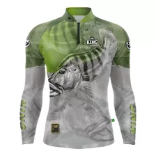 Camisa De Pesca King Brasil Com Protecao Solar Uv+ Tucunaré