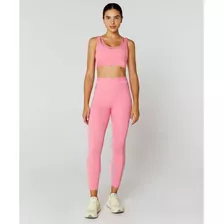 Calça Legging 7/8 Com Bolso E Recortes De Tule Alto Giro