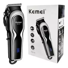 Máq Corte Potente Kemei Km-119 Bivolt Original Profissional